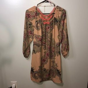 Spring Peach Dress & Necklace